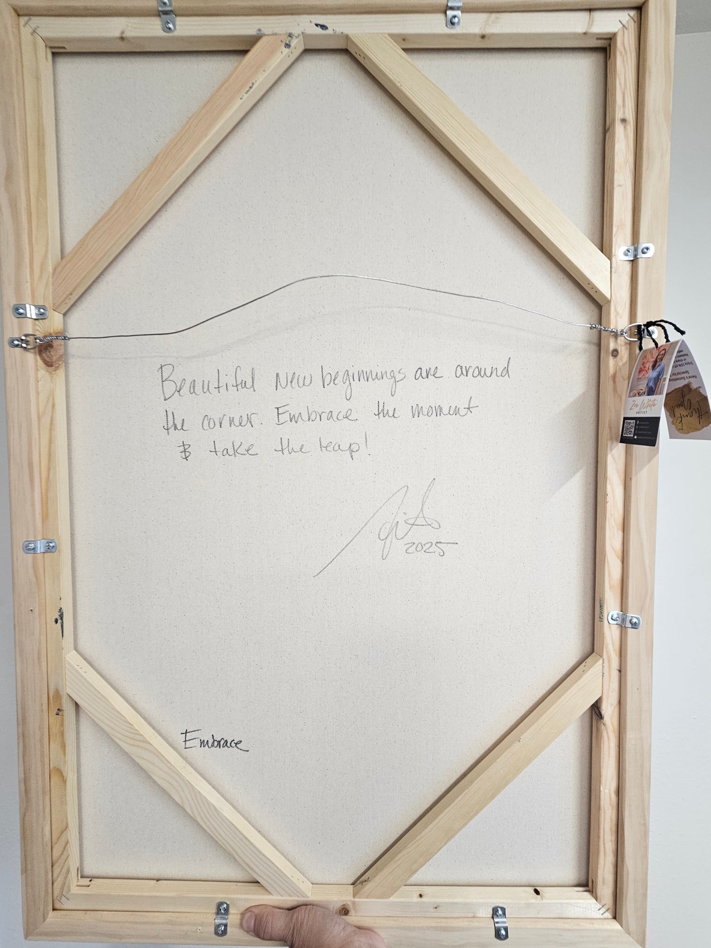 Embrace _ Tulip Flower Painting by Zoe White _ Acrylic on canvas