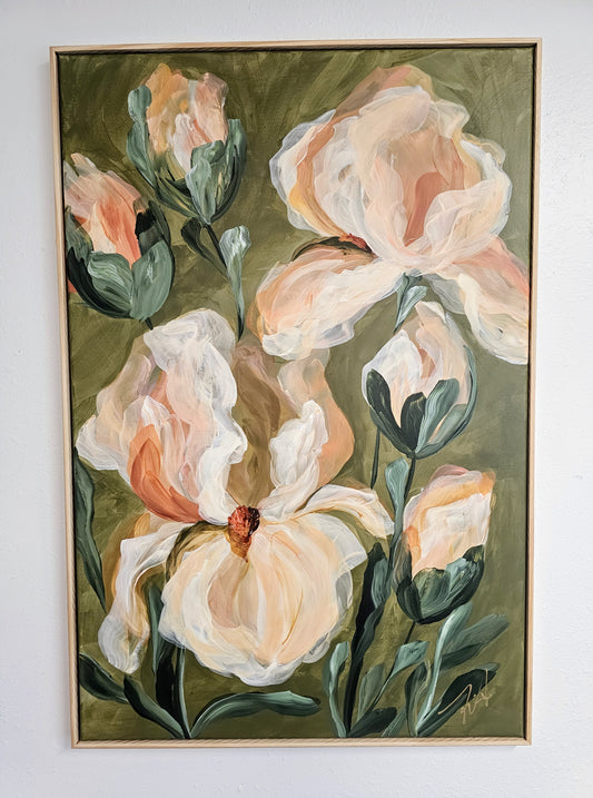 Faithful _Irises Flower Painting by Zoe White _ Acrylic on canvas