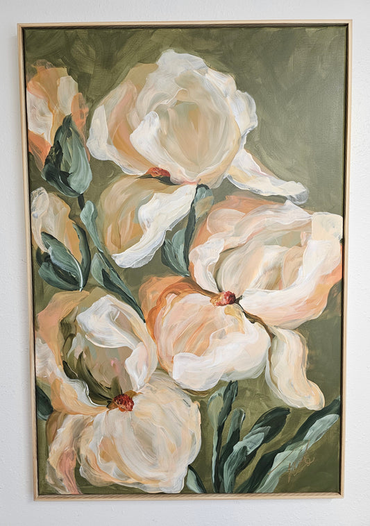 Faithful _Irises Flower Painting by Zoe White _ Acrylic on canvas