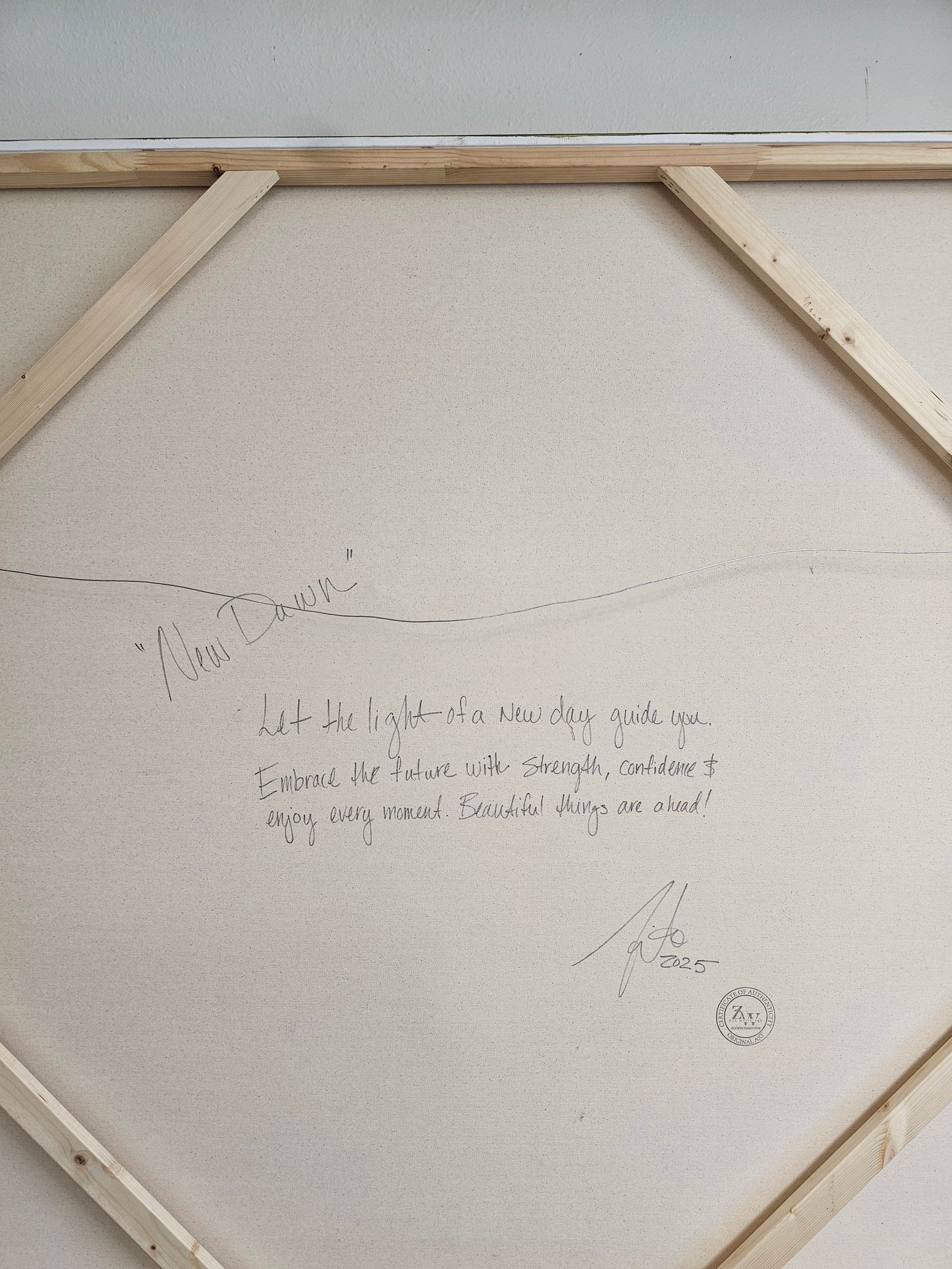 New Dawn _ Peony Flower Painting by Zoe White _ Acrylic on canvas