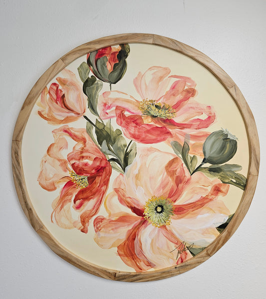 🔴SOLD Boundless_ Iceland Poppy Flower Painting by Zoe White _ Acrylic on canvas