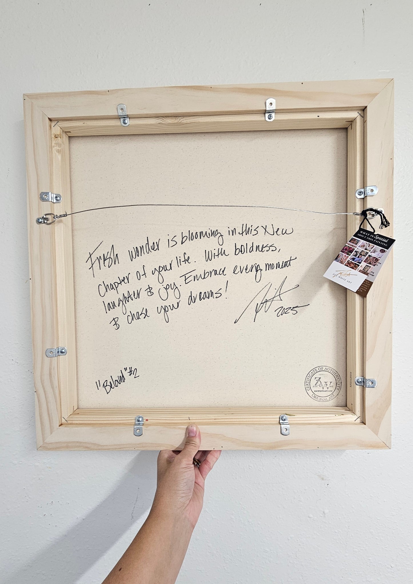 Beloved #2 _ Peony Flower Painting by Zoe White _ Acrylic on canvas