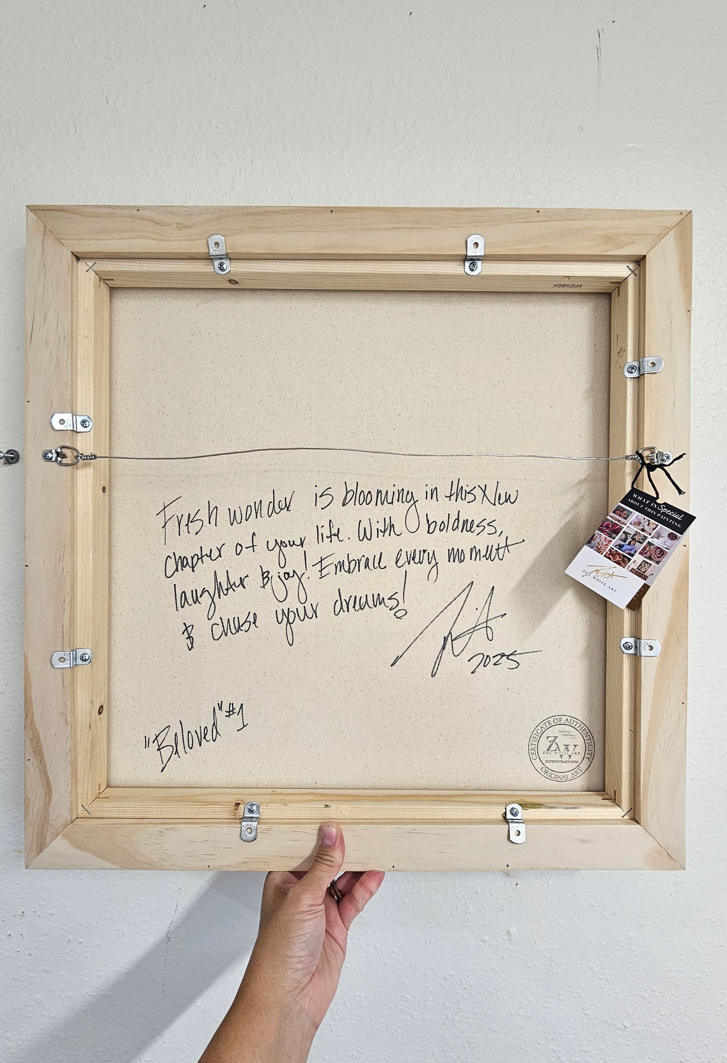 Beloved #1 _ Peony Flower Painting by Zoe White _ Acrylic on canvas