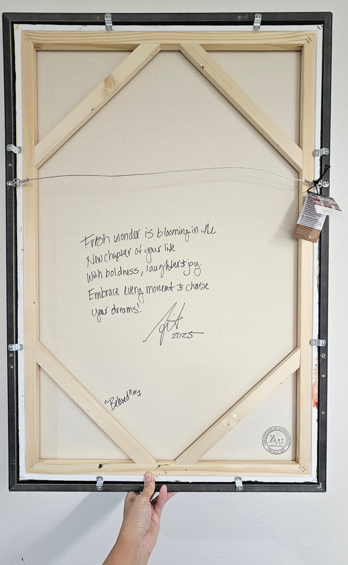 Beloved #7 _ Peony Flower Painting by Zoe White _ Acrylic on canvas