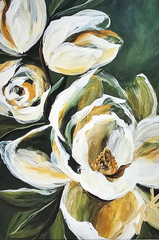 8x10 Elegant Magnolia Print