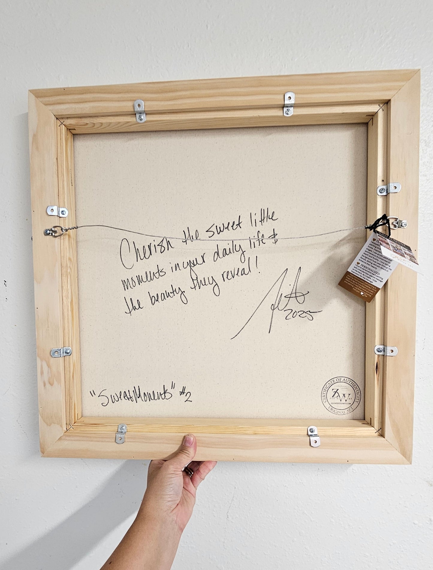 "Sweet Moments" #2 Flower Painting by Zoe White _ Acrylic on canvas