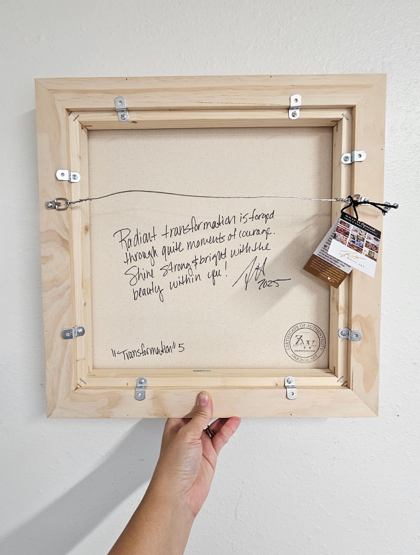 "Transformation" #5 Protea Flower Painting by Zoe White _ Acrylic on canvas