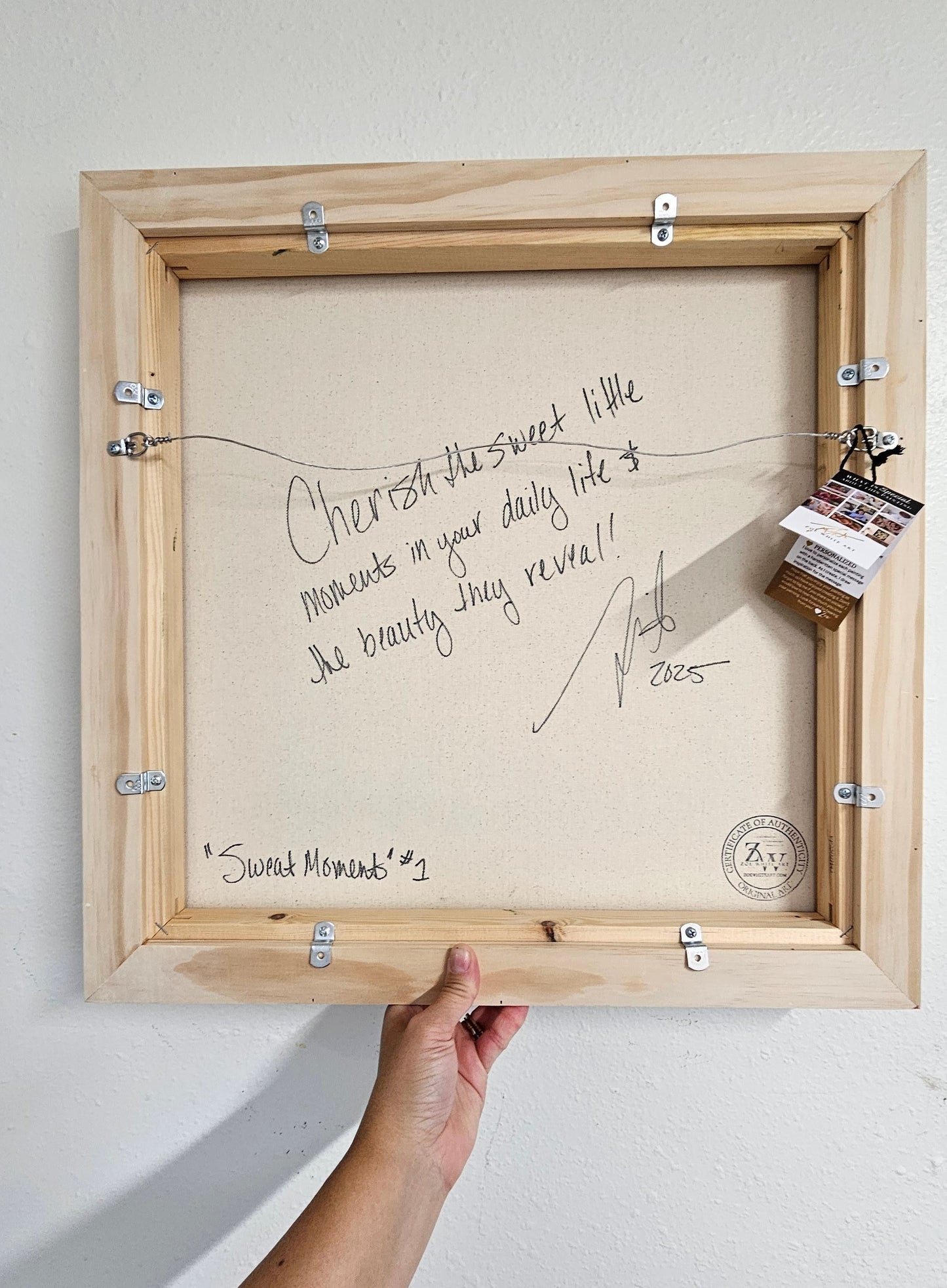 "Sweet Moments" #1 Flower Painting by Zoe White _ Acrylic on canvas