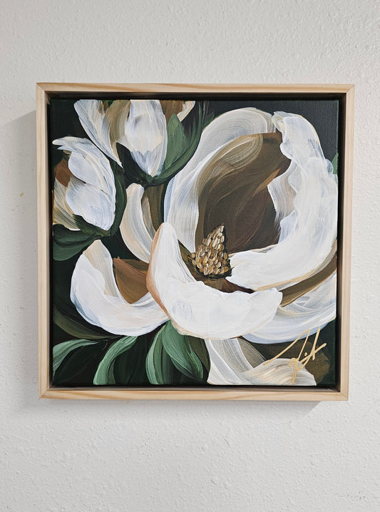 "Bold" Magnolia Flower Painting by Zoe White _ Acrylic on canvas