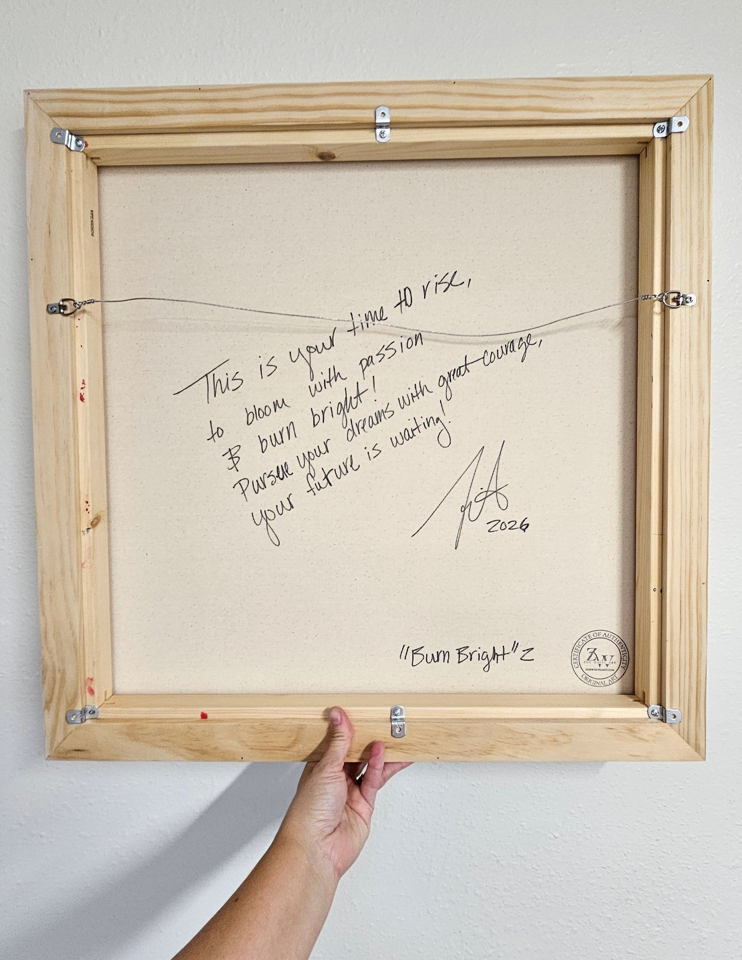 "Burn Bright" #2 _ Anemone Flower Painting by Zoe White _ Acrylic on canvas