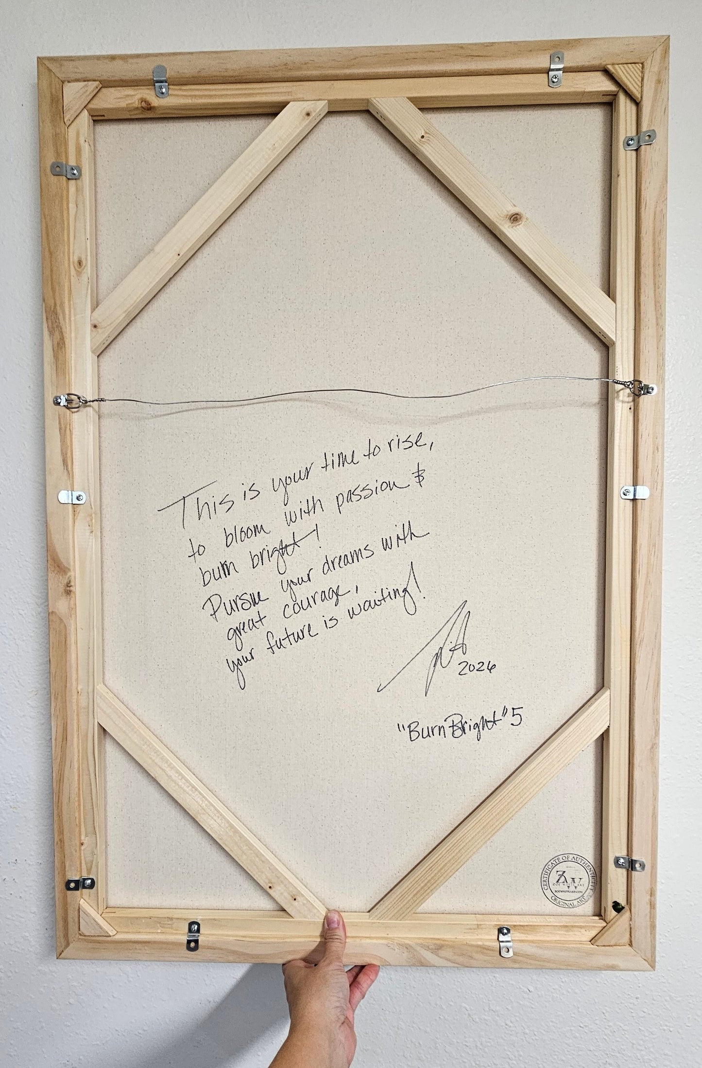 "Burn Bright" 5 _ Anemone Flower Painting by Zoe White _ Acrylic on canvas