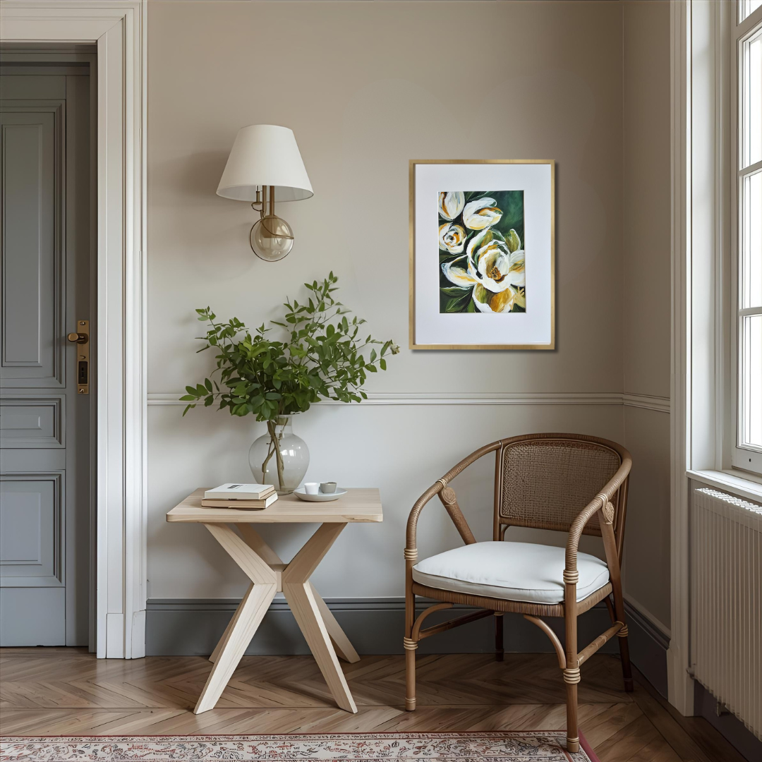 8x10 Elegant Magnolia Print