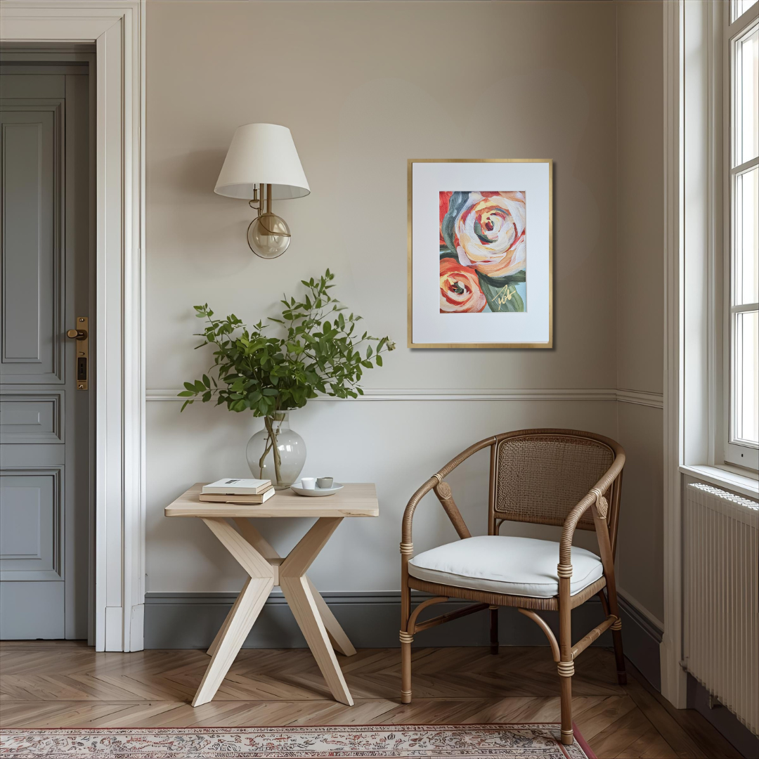 8x10 Elegant Rose Print