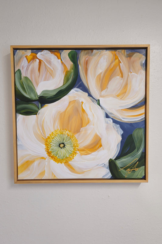 "Dreams"#4 Poppy Flower Painting by Zoe White _ Acrylic on canvas