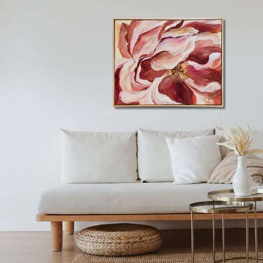 Believe Collection #1 _ Peony Flower Painting by Zoe White _ Acrylic on canvas