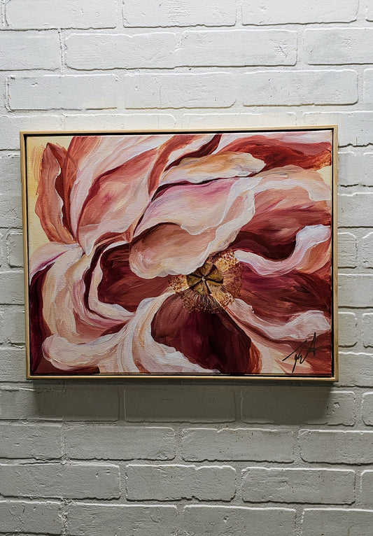 Believe Collection #1 _ Peony Flower Painting by Zoe White _ Acrylic on canvas