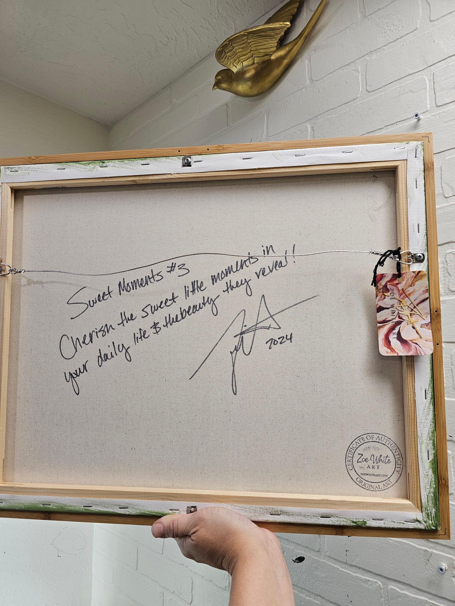 Sweet Moments Collection#3 _ Magnolia Flower Painting by Zoe White _ Acrylic on canvas