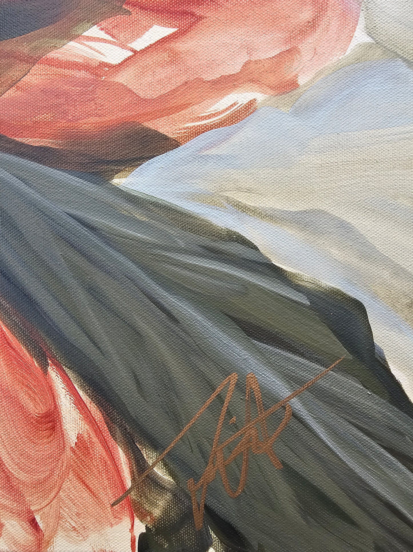 The Heritage Collection #10 Rose Flower Painting by Zoe White _ Acrylic on canvas