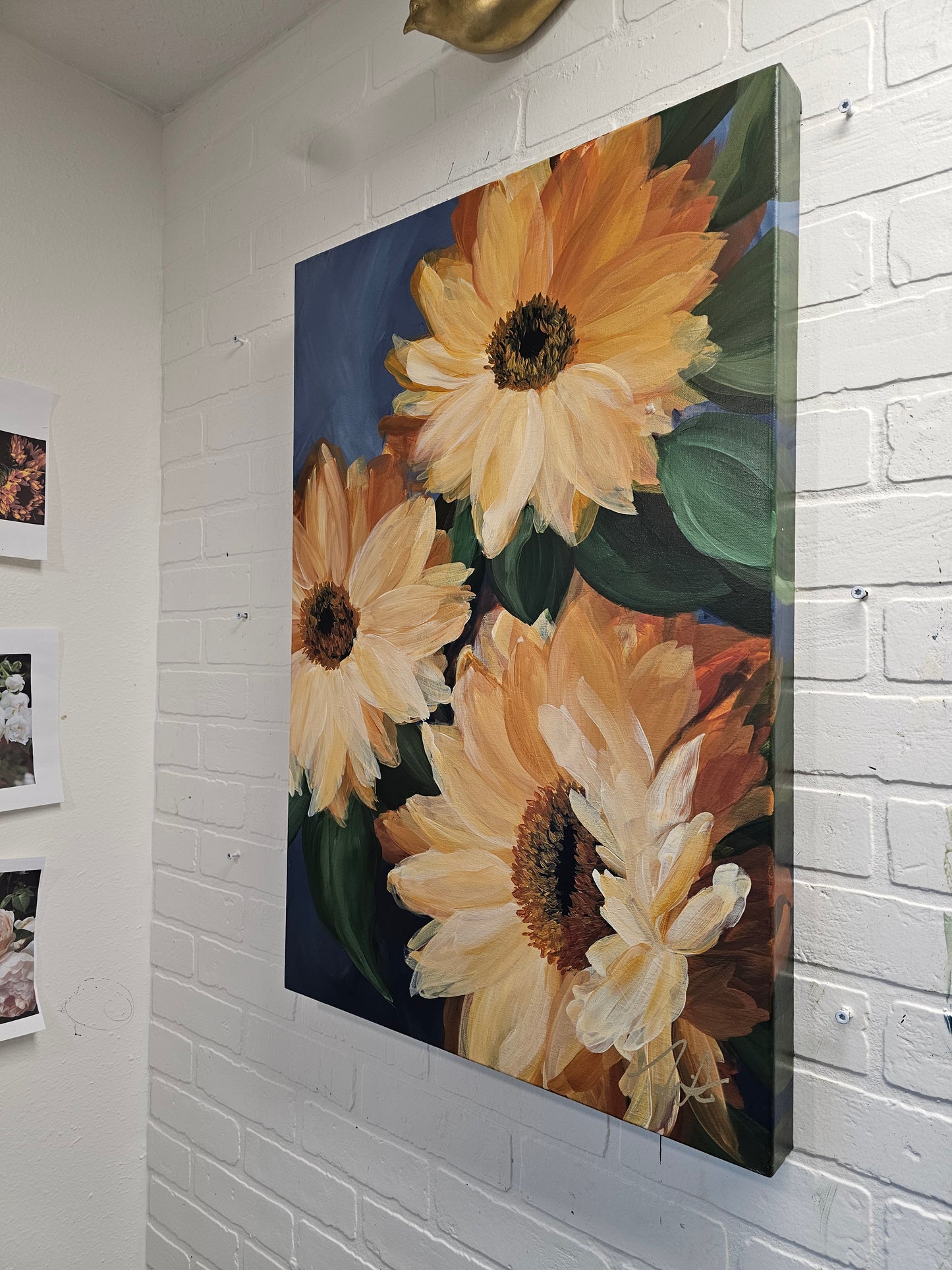 Shine_ Sunflower Flower Painting by Zoe White _ Acrylic on canvas