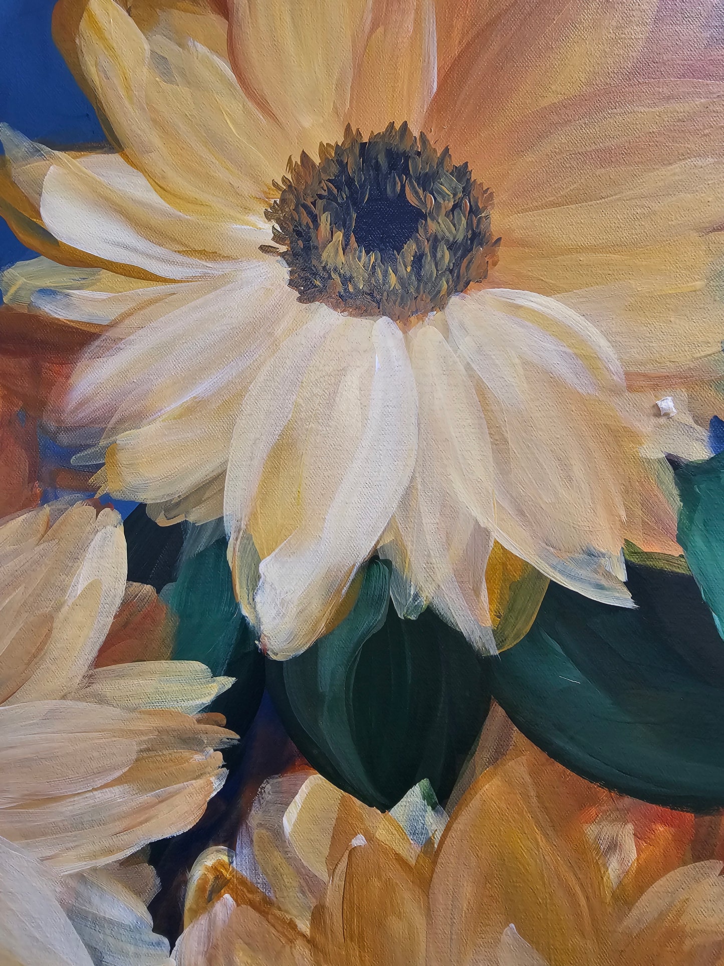 Shine_ Sunflower Flower Painting by Zoe White _ Acrylic on canvas