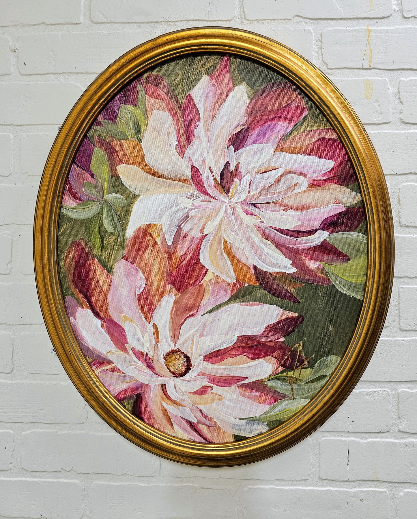 🔴SOLD Growth #1 _ Dahlia Painting