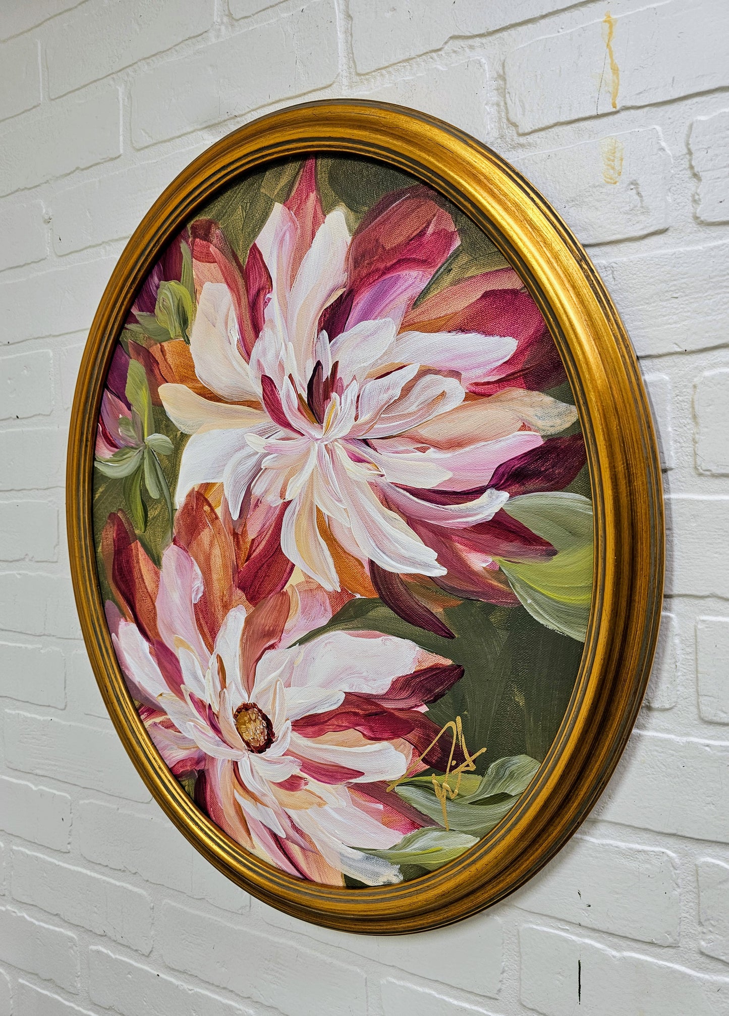 🔴SOLD Growth #1 _ Dahlia Painting