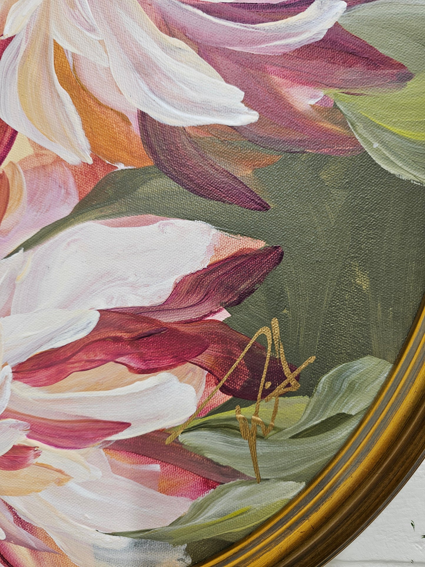 🔴SOLD Growth #1 _ Dahlia Painting