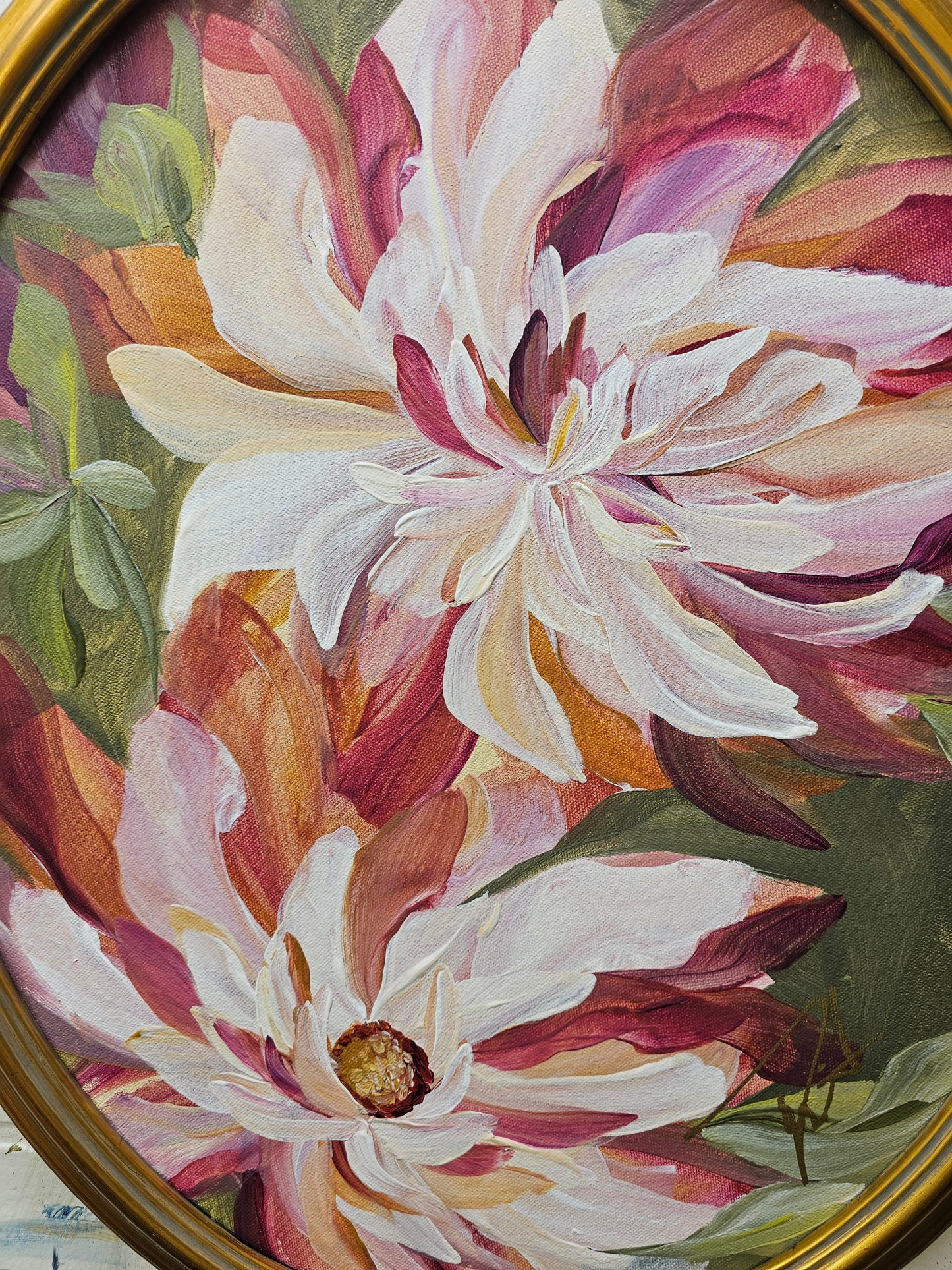 🔴SOLD Growth #1 _ Dahlia Painting