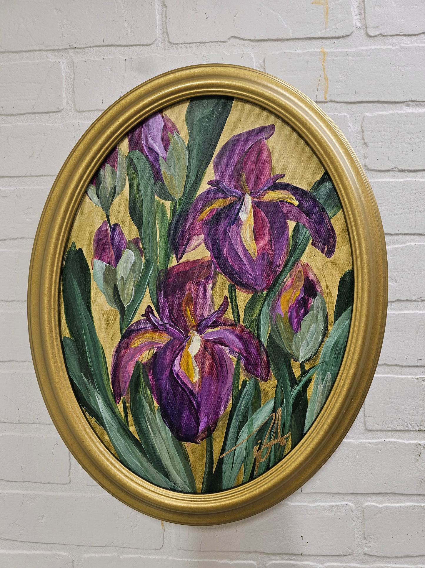 🔴SOLD New Dawn #2_ Irises Painting