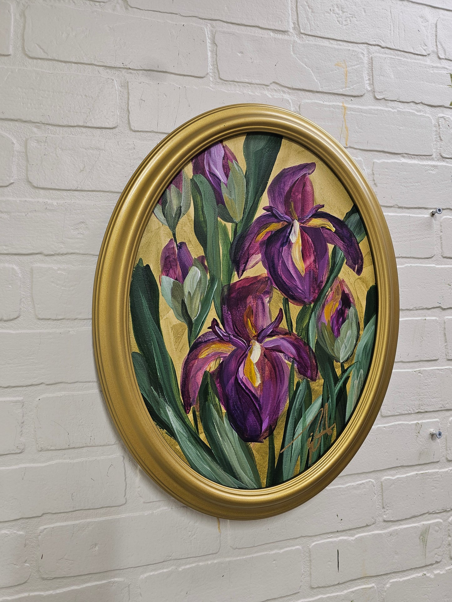 🔴SOLD New Dawn #2_ Irises Painting