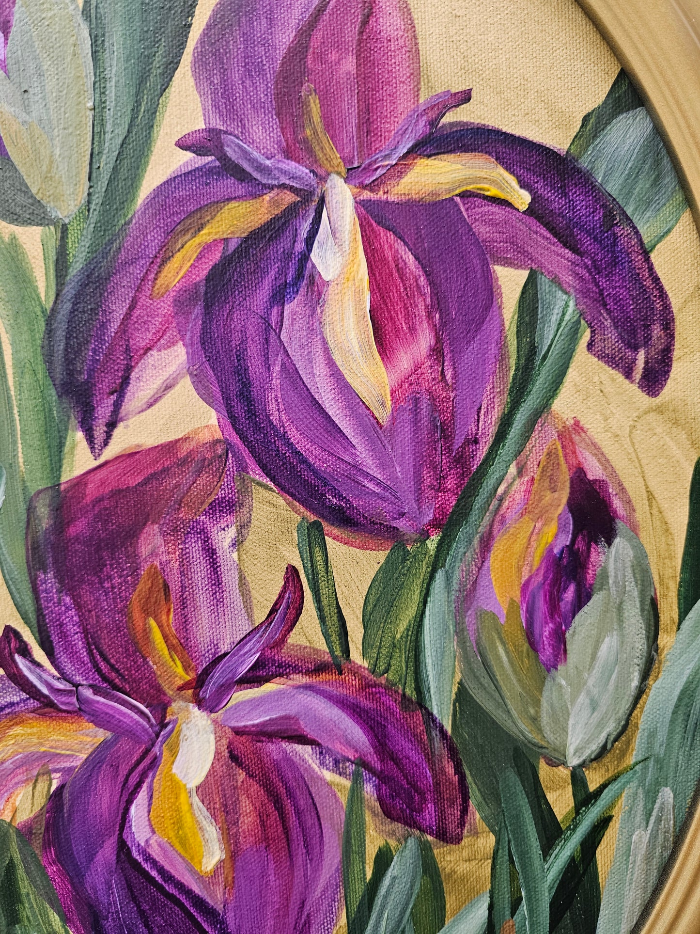 🔴SOLD New Dawn #2_ Irises Painting