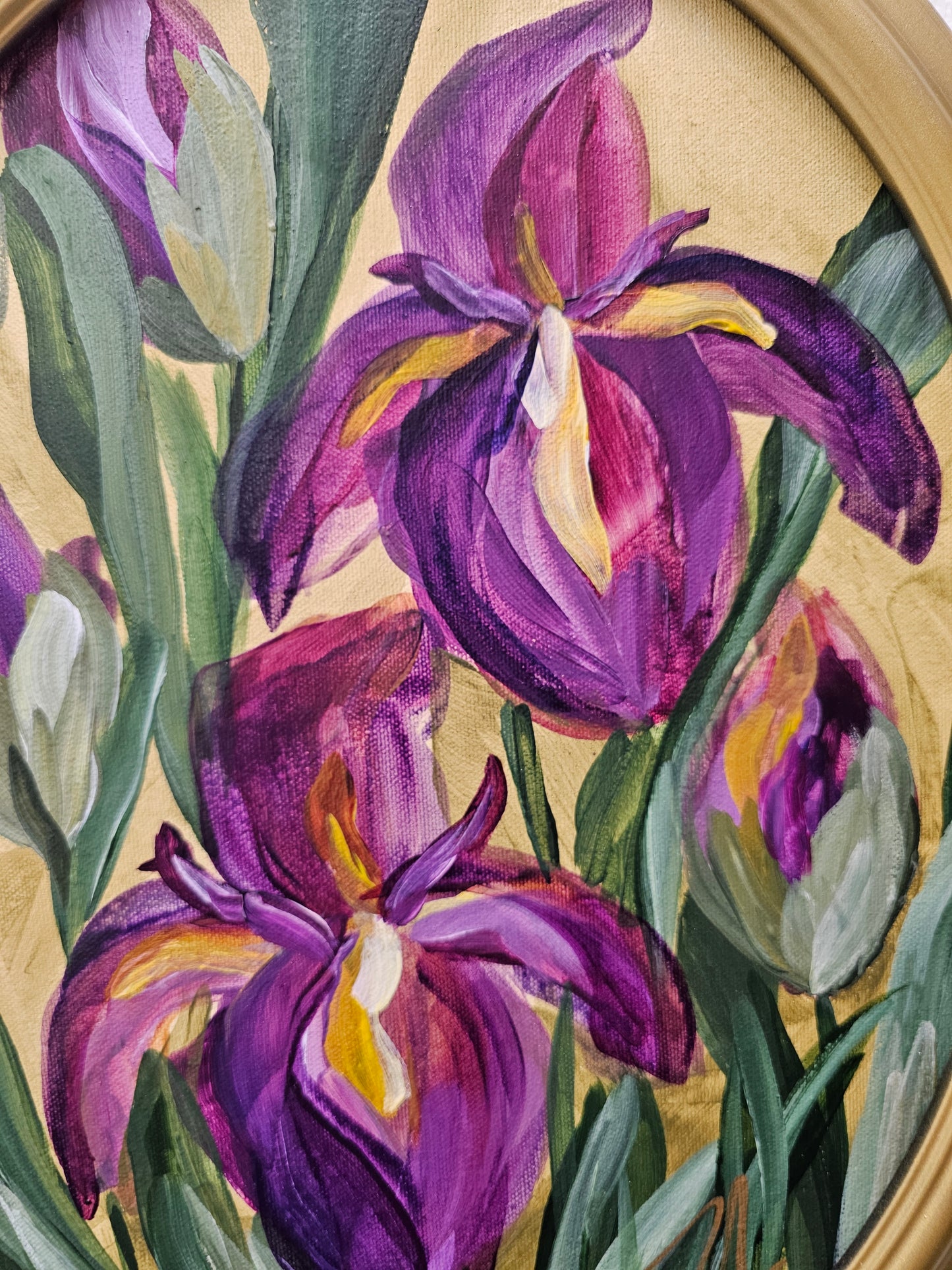 🔴SOLD New Dawn #2_ Irises Painting