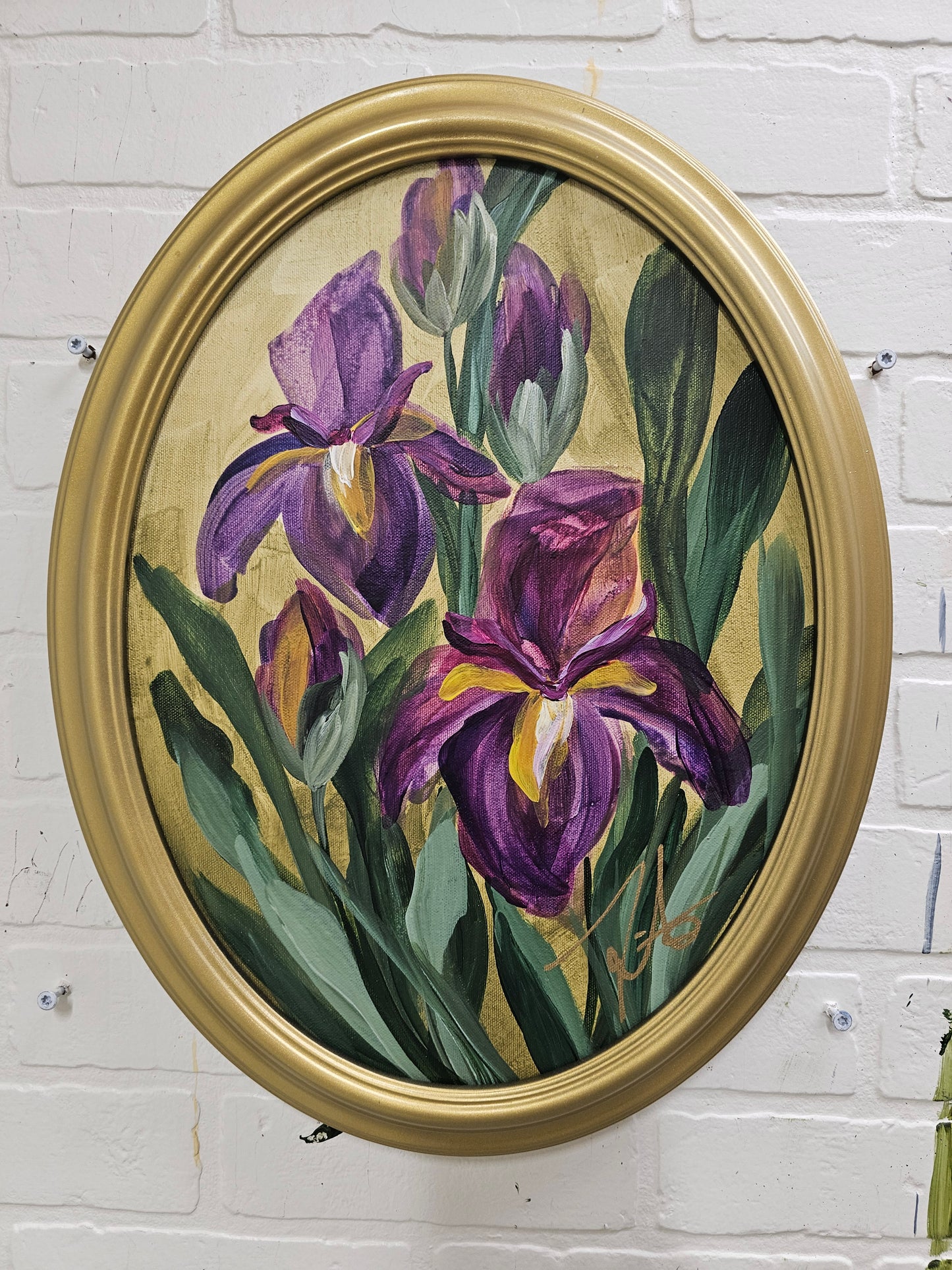 🔴SOLD New Dawn #3_ Irises Painting
