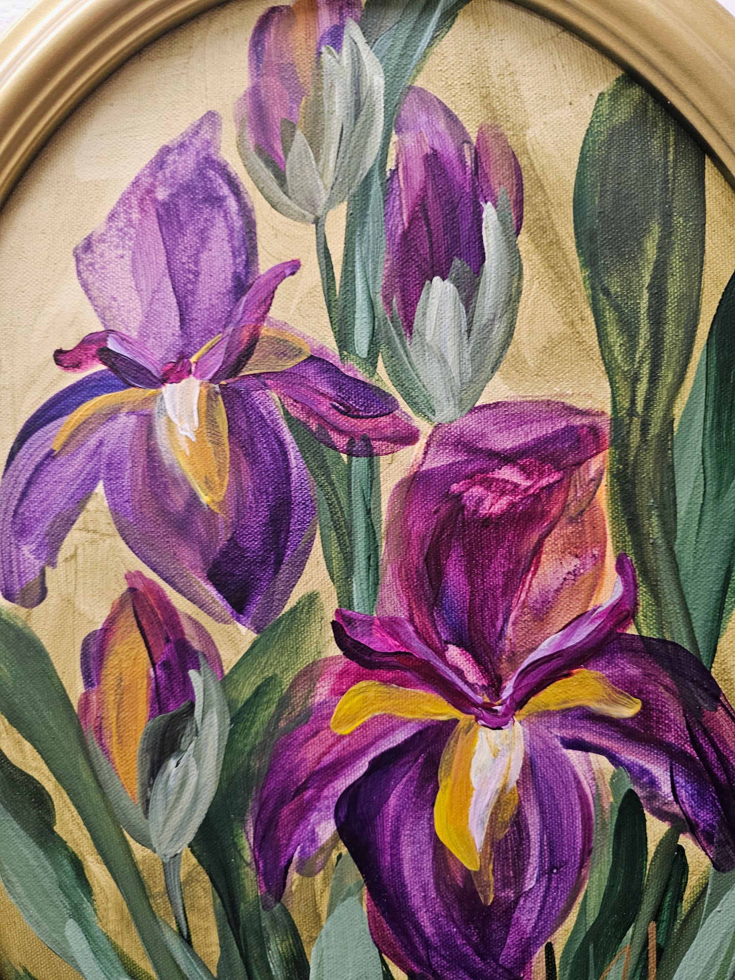 🔴SOLD New Dawn #3_ Irises Painting