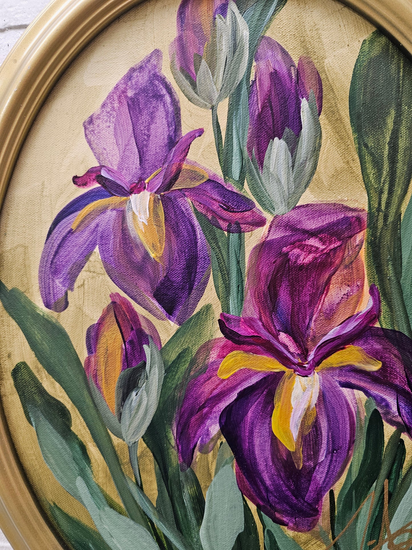 🔴SOLD New Dawn #3_ Irises Painting