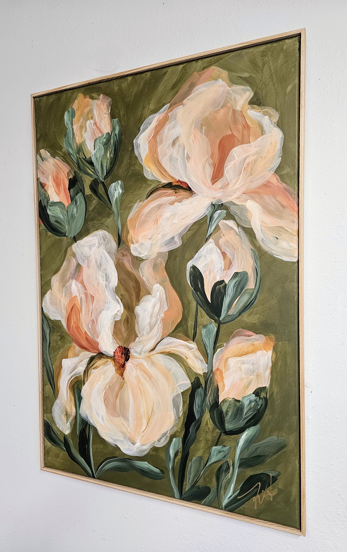 Faithful _Irises Flower Painting by Zoe White _ Acrylic on canvas