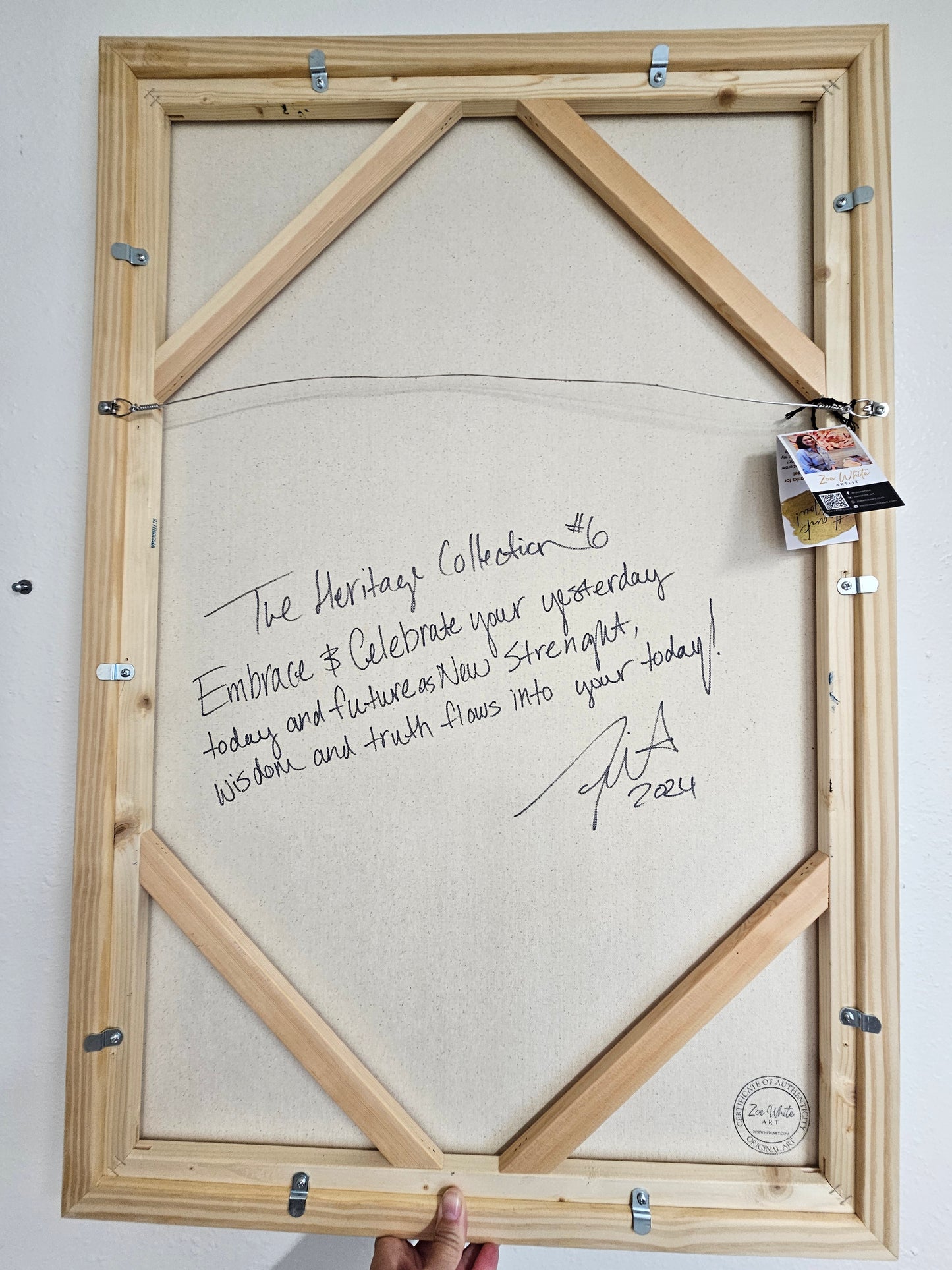 Heritage Collection #6 Rose Flower Painting by Zoe White _ Acrylic on canvas