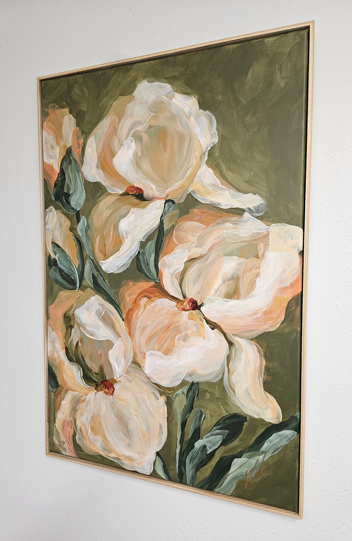 Faithful _Irises Flower Painting by Zoe White _ Acrylic on canvas