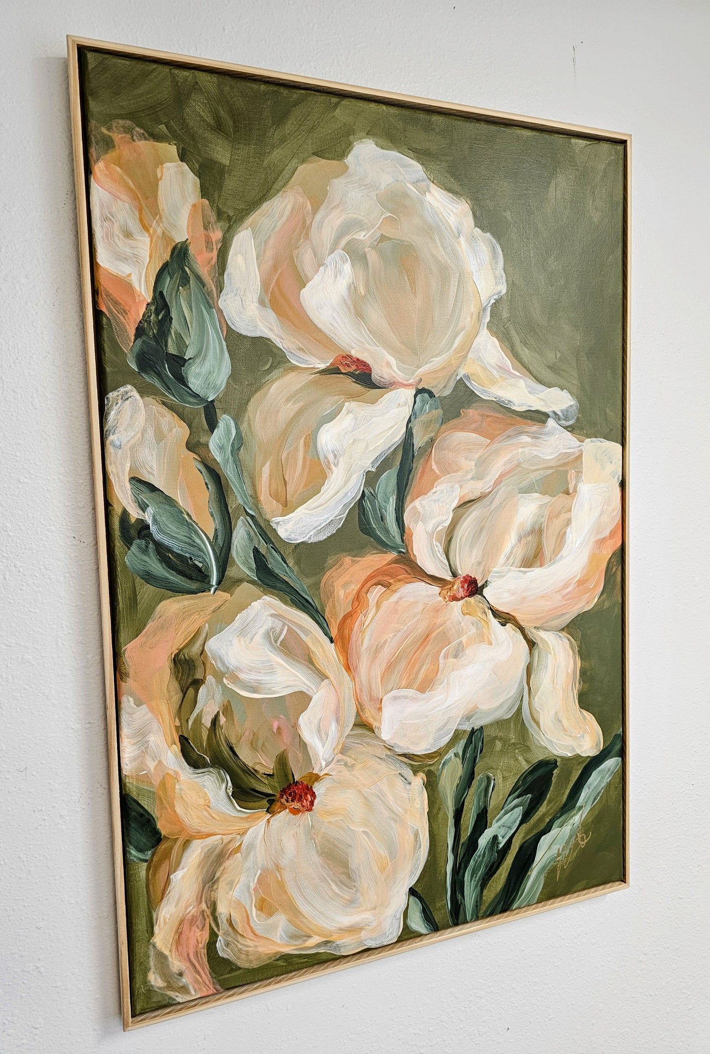 Faithful _Irises Flower Painting by Zoe White _ Acrylic on canvas