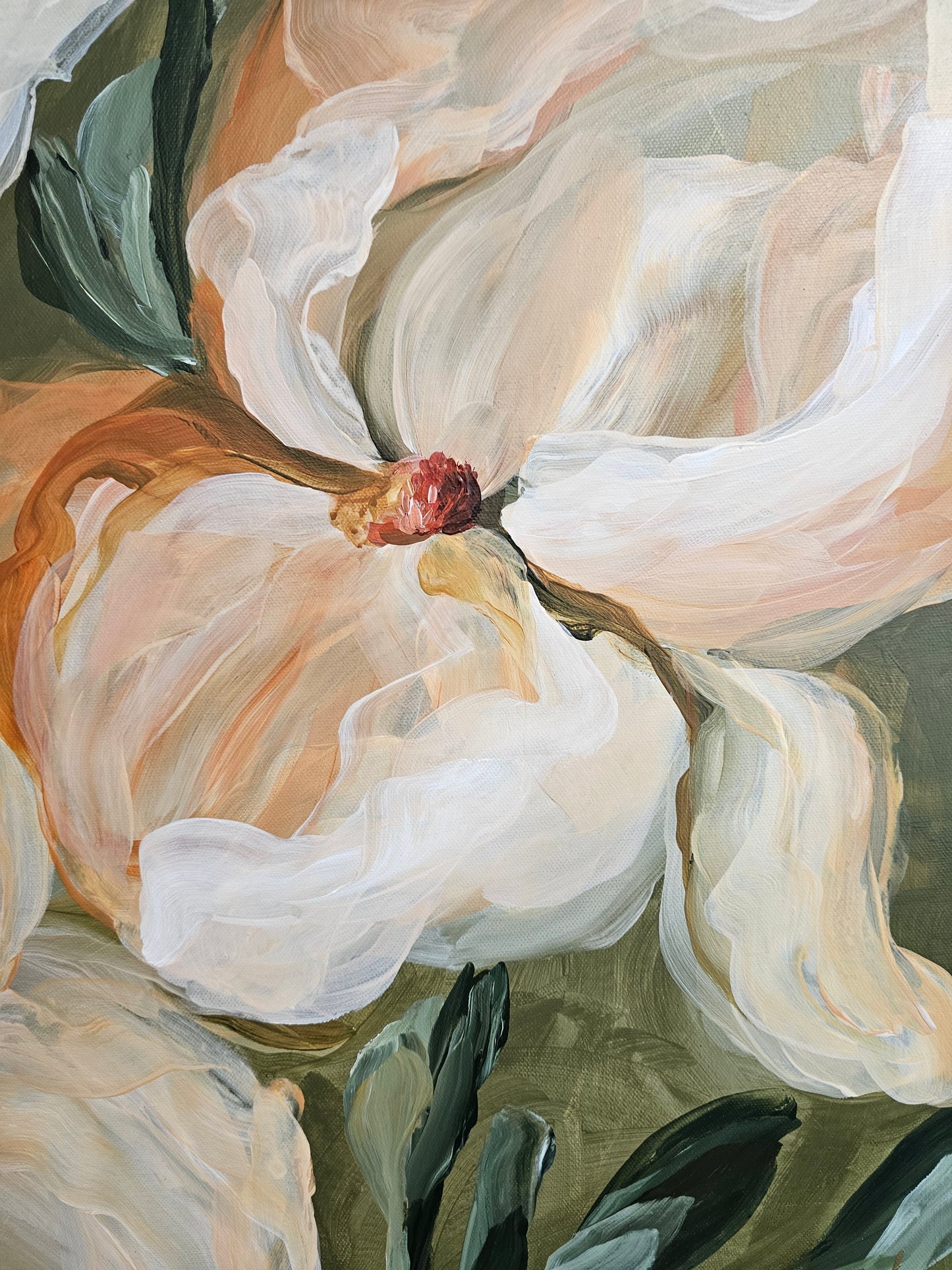 Faithful _Irises Flower Painting by Zoe White _ Acrylic on canvas