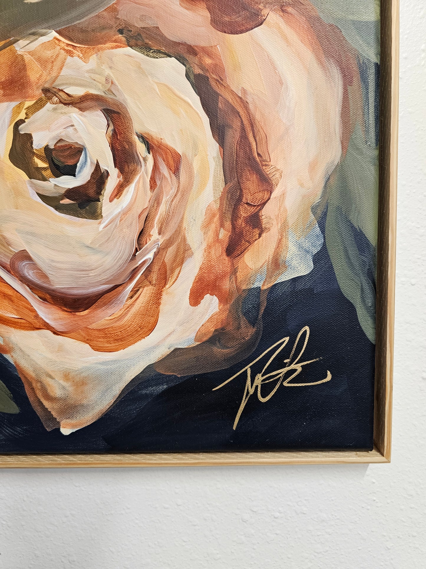 Bouquet of Dreams_ Rose Flower Painting by Zoe White _ Acrylic on canvas