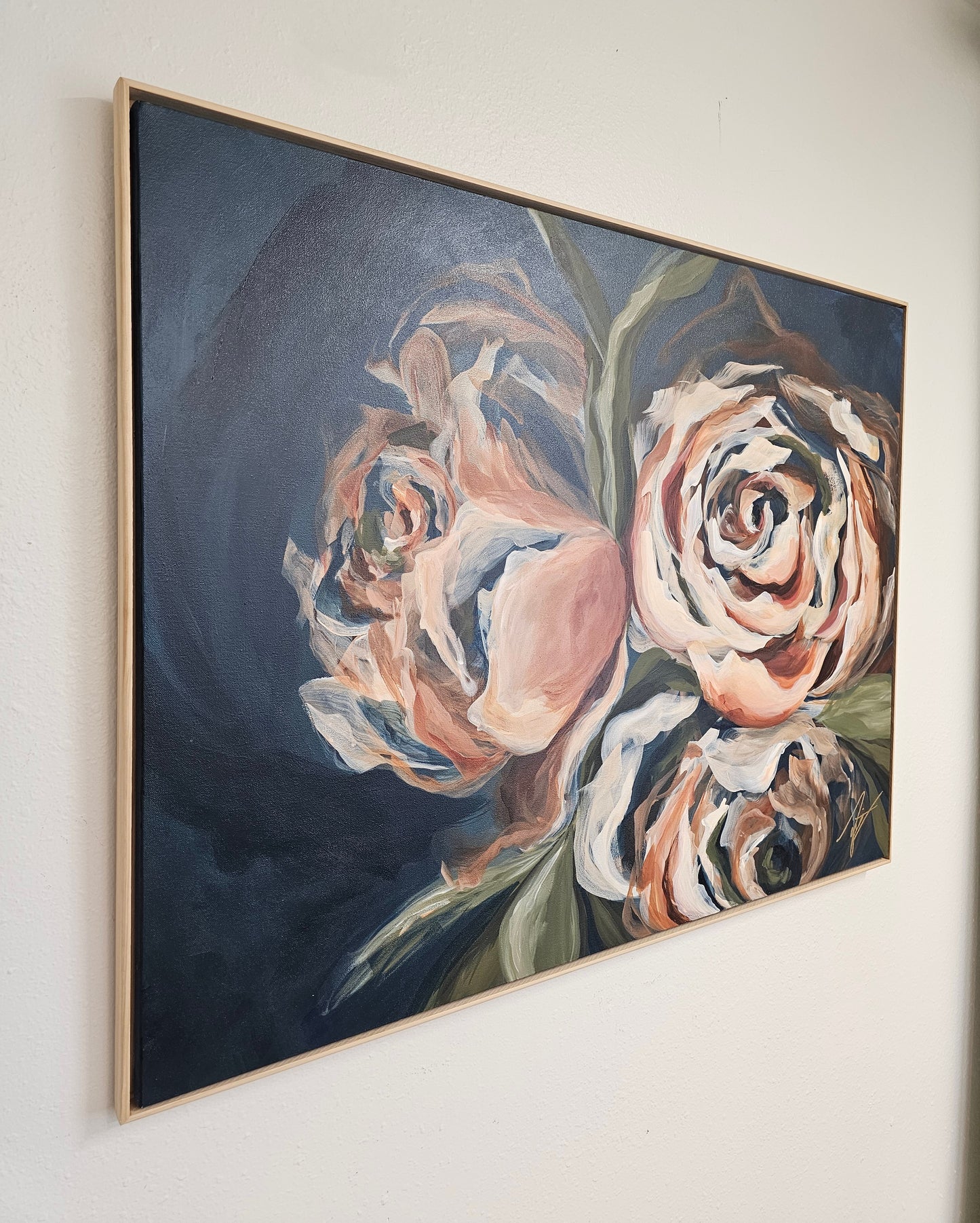 The Heritage Collection #12 Rose Flower Painting by Zoe White _ Acrylic on canvas