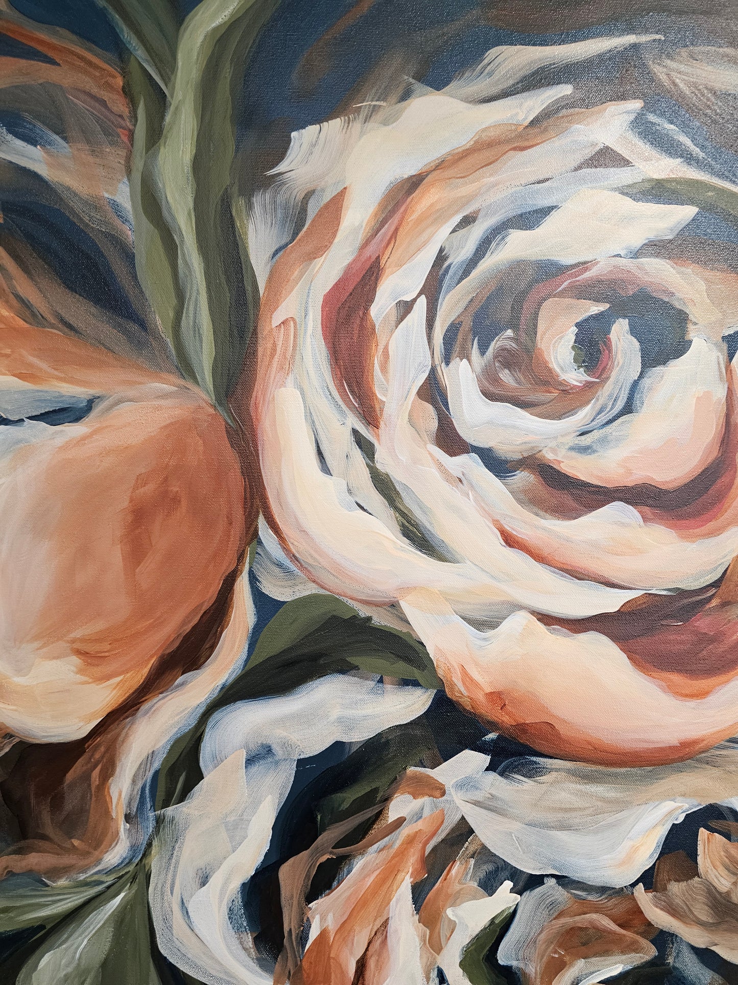 The Heritage Collection #12 Rose Flower Painting by Zoe White _ Acrylic on canvas