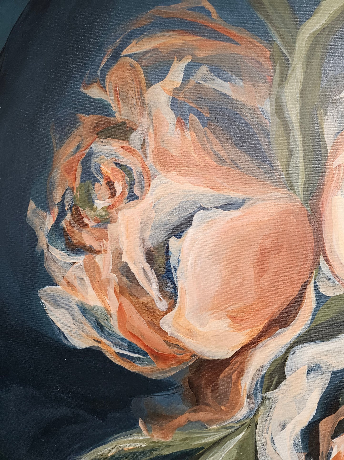 The Heritage Collection #12 Rose Flower Painting by Zoe White _ Acrylic on canvas