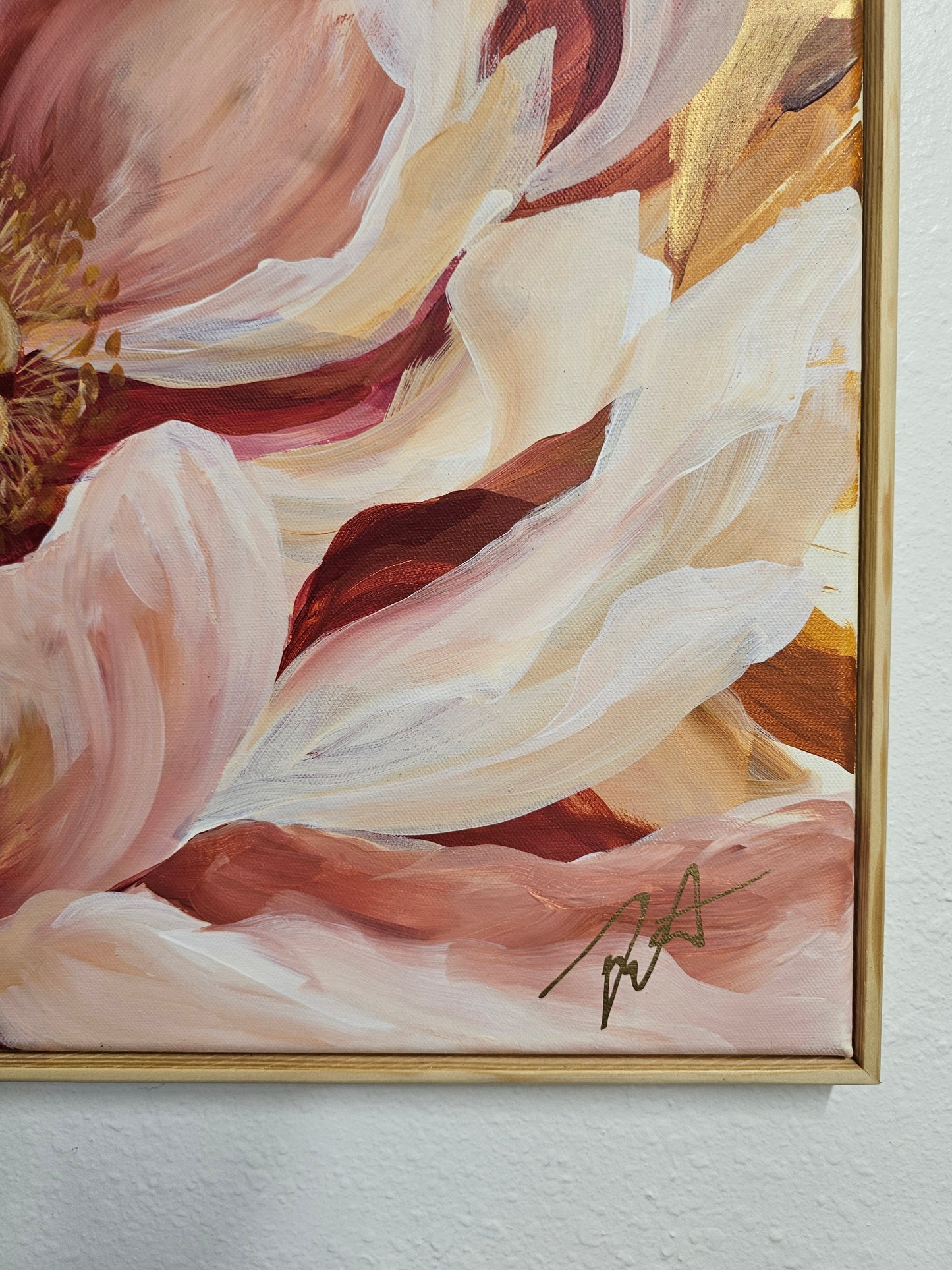 Believe Painting_ Peony Flower Painting by Zoe White _ Acrylic on canvas