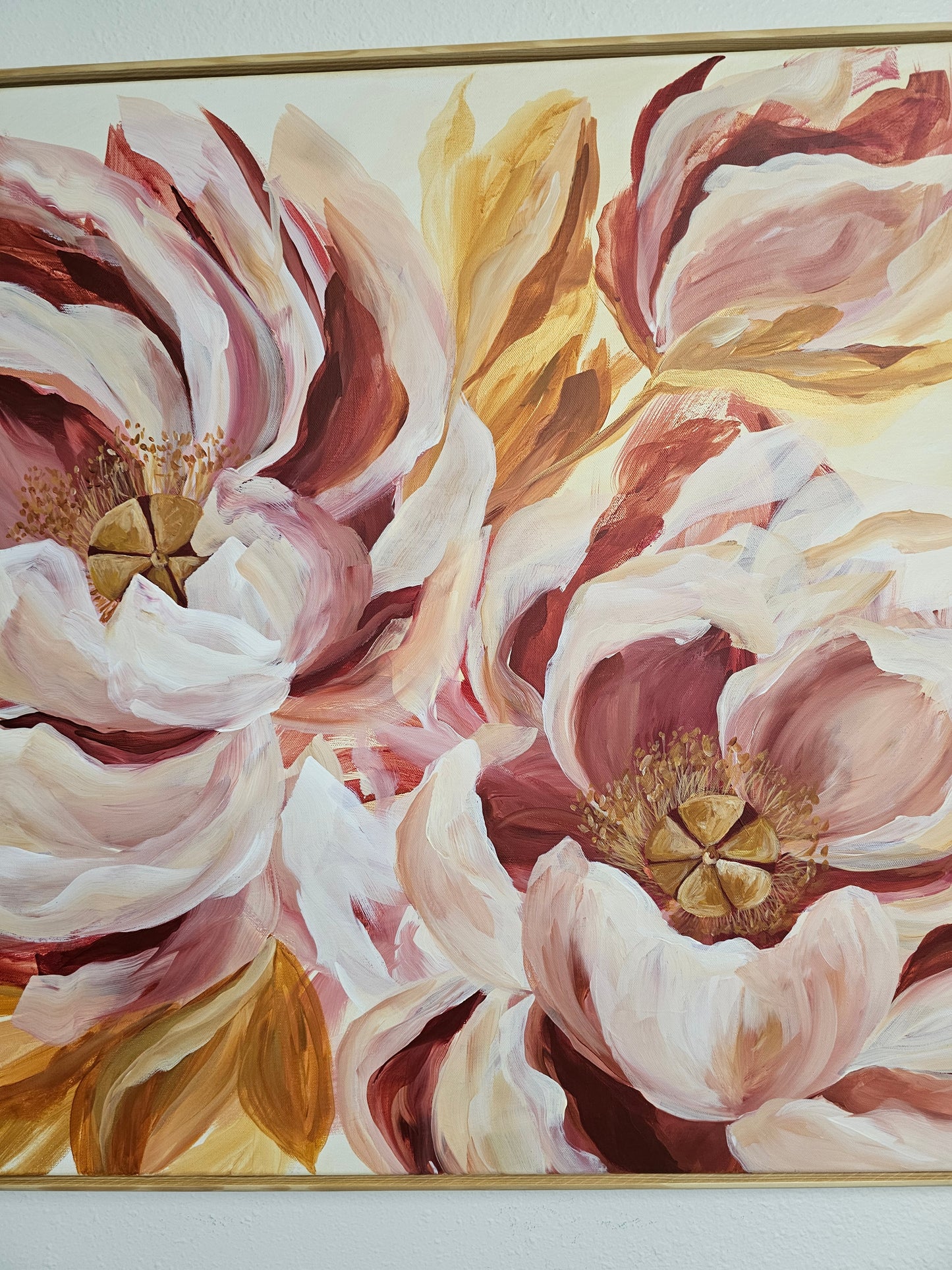 Believe Painting_ Peony Flower Painting by Zoe White _ Acrylic on canvas
