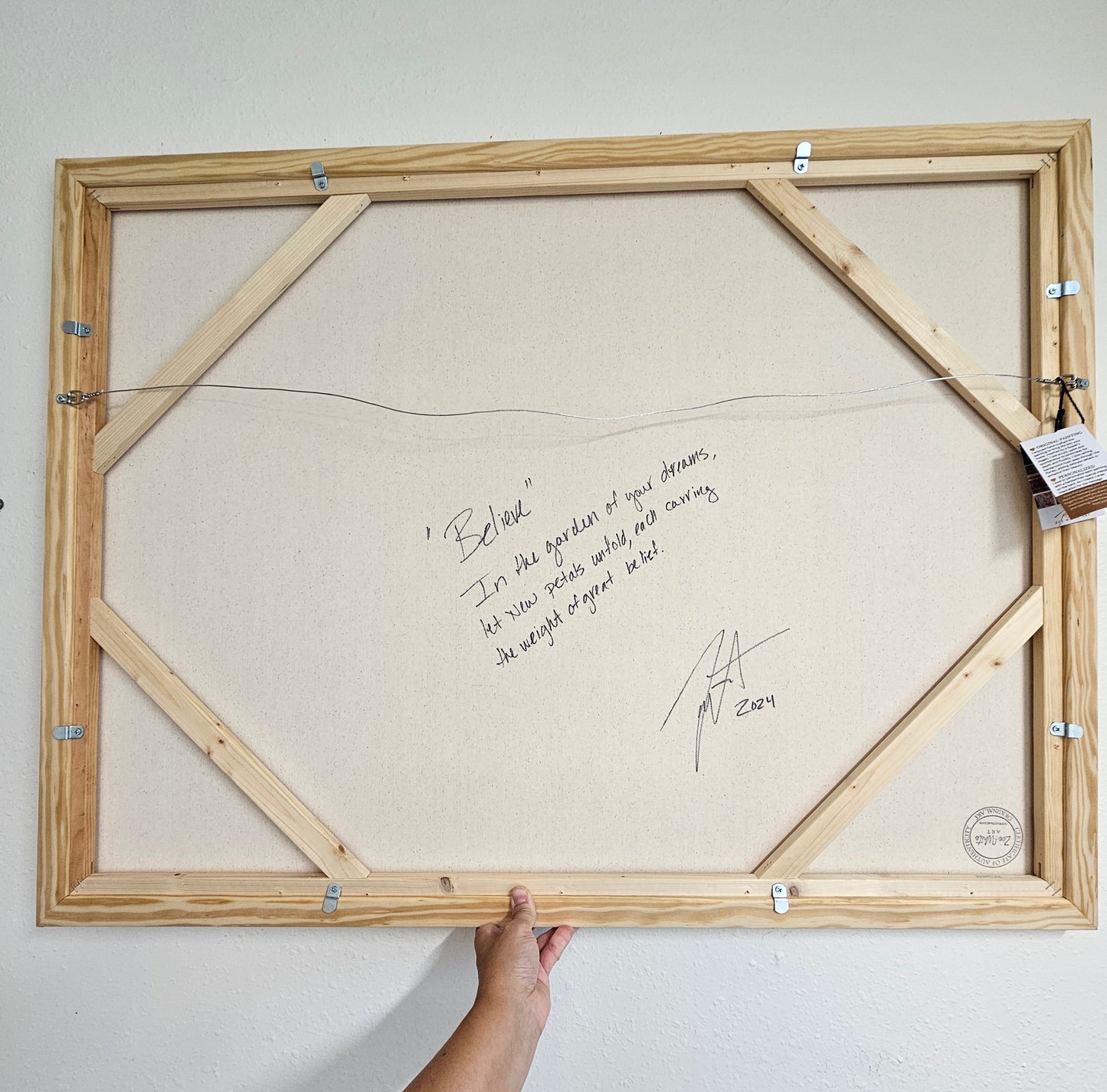 Believe Painting_ Peony Flower Painting by Zoe White _ Acrylic on canvas