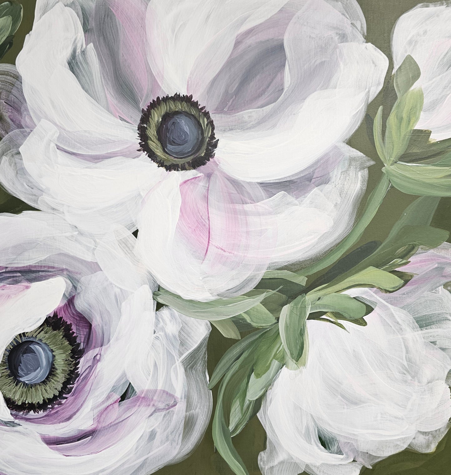 🔴SOLD Anticipation _ Anemone Flower Painting