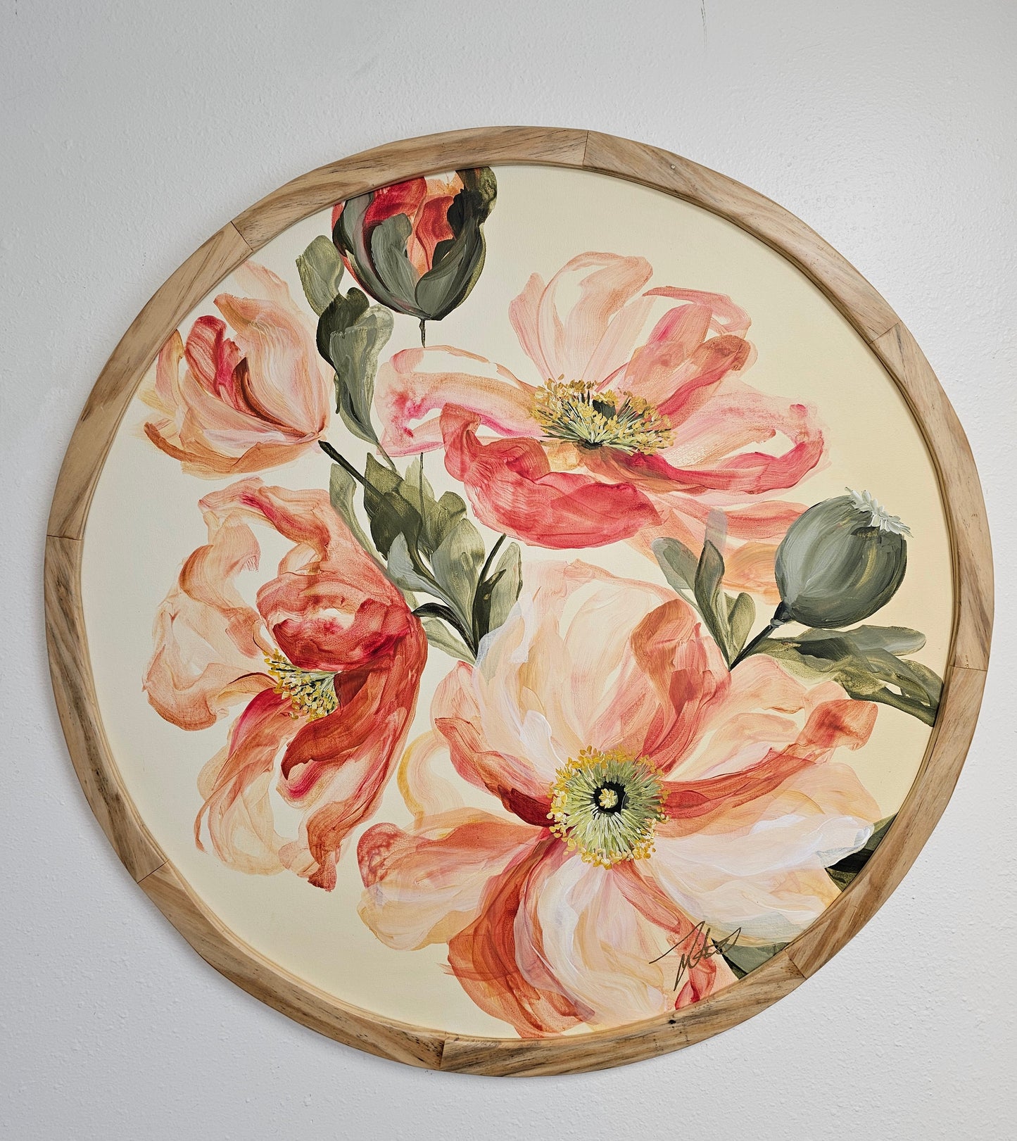 🔴SOLD Boundless_ Iceland Poppy Flower Painting by Zoe White _ Acrylic on canvas