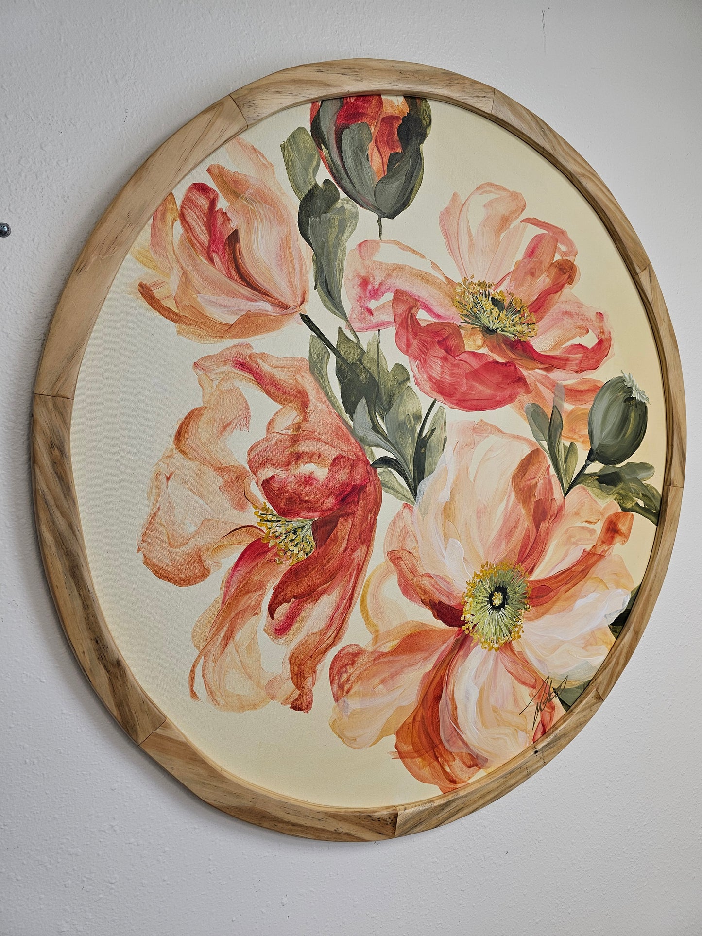 🔴SOLD Boundless_ Iceland Poppy Flower Painting by Zoe White _ Acrylic on canvas